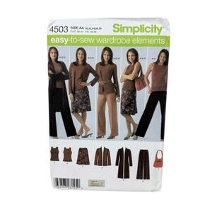 UNCUT‎ SIMPLICITY# 4503 WOMEN SZ  10-18 COMPLETE WARDROBE   SEWING PATTERN